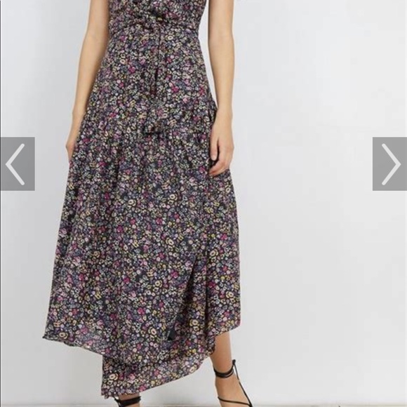 Apiece apart floral midi wrap dress - Picture 3 of 9